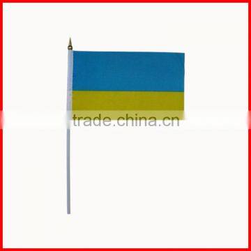 5*8 inches Ukraine country hand held flag