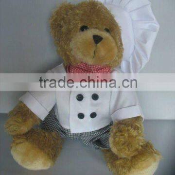 Plush Chef Teddy Bear with hat and cloth