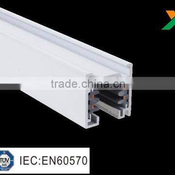 Square Black 3 Phase LED 4 lines rail Track for Track lighting