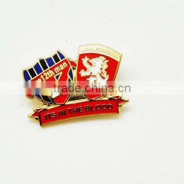 TOP quality custom soft enamel metal badge pin for sales