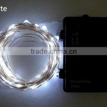 LED Fairy Lights 60 Soft White Dew drop Moon Lights Silver String fairy light