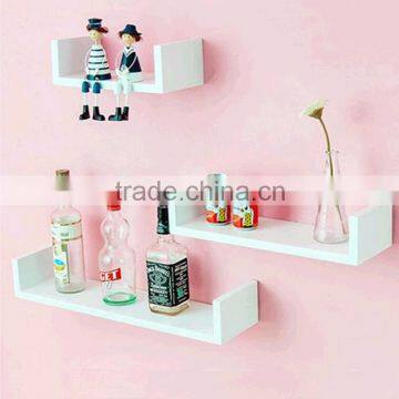 wooden decorative U shaped floating home wall shelf                        
                                                Quality Choice