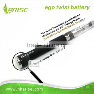 2014 Factory price ego twist e cigarette variable voltage ego c twist battery from original manufactory