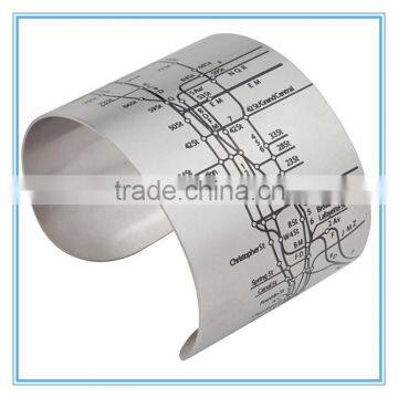 stainless steel map cuffs bracelets make navigation                        
                                                Quality Choice