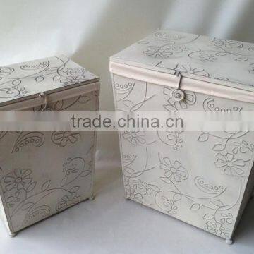 Different size washable square metal frame laundry hamper