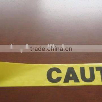 warning tape printed words