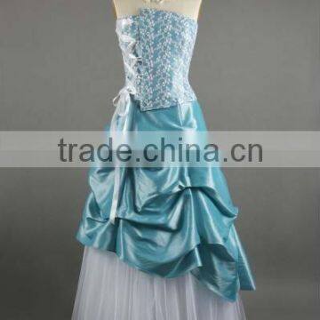 new designer hot sale A-line taffta beaded wedding dresses