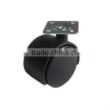 50mm Nylon caster with top plate for furniture,Black