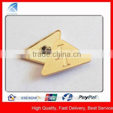 YX1713 Custom Made 18mm Triangle Flat Back Metal Button Blanks