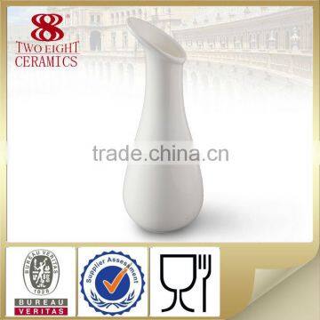 pure white stoneware flower vase for wedding