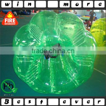 pvc inflatable bouncy ball for adults, transparent football bouncy ball