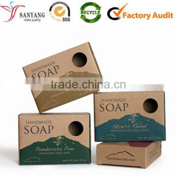 Custom print kraft paper soap box flat packing soap box                        
                                                                                Supplier's Choice