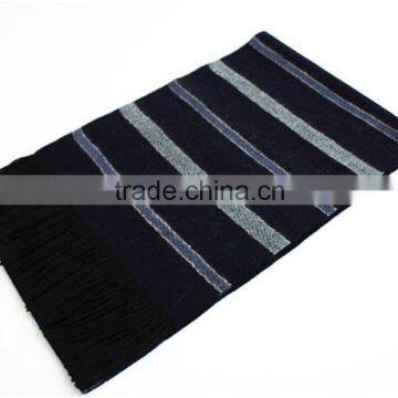 Yarn Dyed Split Joint Wool Scarf With Fringe photo-3
