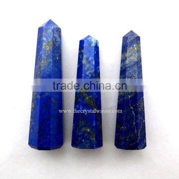 Lapis Lazuli wholesale Pencil 6 to 8 Facets Single Terminated Point Khambhat Gujarat India crystal waves