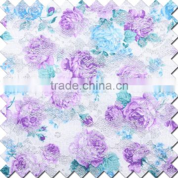 NEW DESIGN SILVER FOILED PAPER PRINTED SOFT JACQUARD KNITTED FABRIC