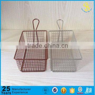 Wire French Fry Basket, Mini Food Serving Basket,Stainless steel Chips Cone(Guangzhou factory)