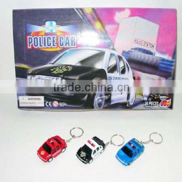 HOT Sale Alloy Diecast Police Car Key Chain Pull Back Car Mini Metal School bus Toys