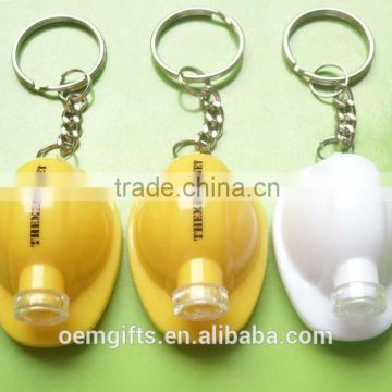 Mini Hard Hat Keychain Light, LED Helmet Keyholder,Cap Keyring