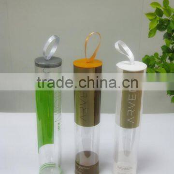 custom printed transparent packaging tube for hair extension