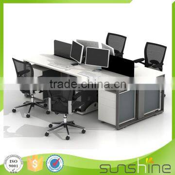 Guangzhou Sunshine WP38 Open Space Cheap Chinese Office Furniture Wood Based Panel Workstation For 4 People Wholesale photo-6