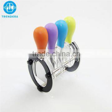 With block mini rubber handle cheese tools set