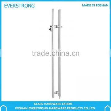 Everstrong square pipe glass door handle lock ST-J025 pull handle lock for glass door