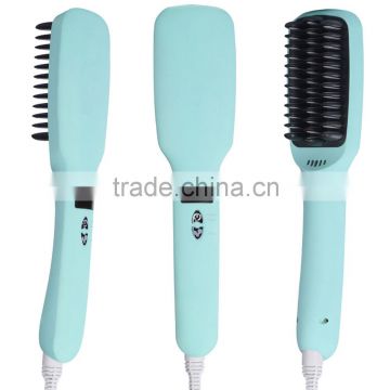 2 in 1 Easy Hair Straightener Zero Damage Hair straightener brush Color Customized Magic Hair Straightener Brush