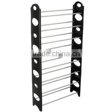 made in china 8 tier folding plastic material shoe rack