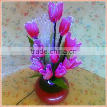 Light Up Plastic Flowers / Halloween Decoration / Fiber Optic Tulip