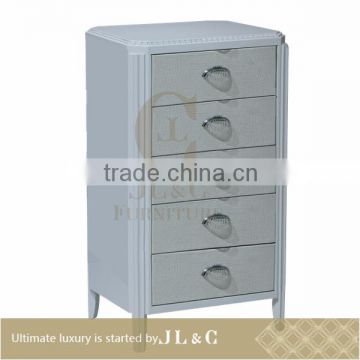 Leather Covered JB25-05 Chest of Drawers Corner Cabinet Design Custom Cabinets Bedroom from JL&C Luxury Home Furniture