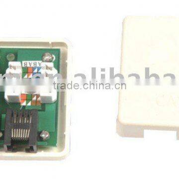 cat.5e p.c.b.dual port surface mount box