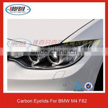 High Quality Auto Front Eyebrows M4 Carbon Fiber Eyelids For BMW F82 M4