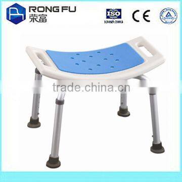 shower chair with PE seat no backrest simple shower chair with seat