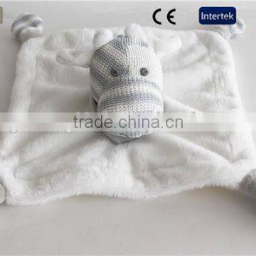 Soft comfortable cute animal head baby bath towel popular baby sleeping toy