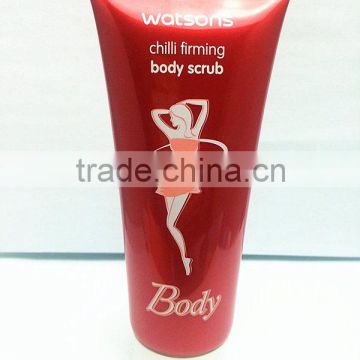 200g plastic packaging tube with flip top cap for Body Scrub