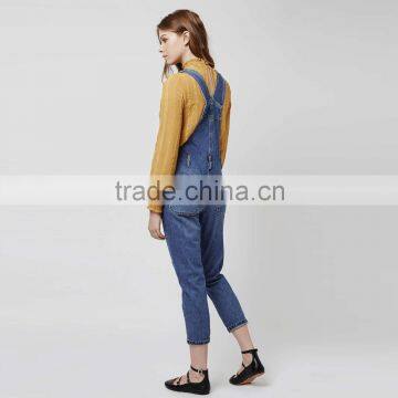 Latest Trend Jeans Girls Blue Fashion Denim Overall (JXA039) photo-3