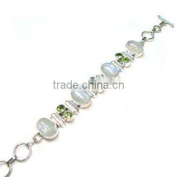 925 sterling silver rainbow moonstone bracelet jewellery