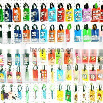 bulk printing fancy monkey rubber animal luggage tags