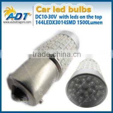 1156 144W Car Smd Led Bulb 3014 Smd Ba15s Car Led Bulb With Lens Super White photo-2
