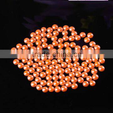 hotselling 7mm fancy orange color round beads for DIY decoration