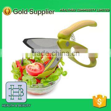 2016 new design Salad Tongs/Non-slip Grips Toss and Chopped Salad Scissors with Stainless Steel Blades