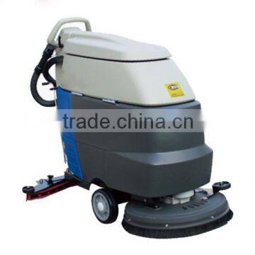 Hand push type battery operated floor cleaning machine