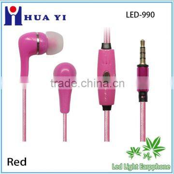 Shining Crazy Selling EL Flowing LED Light Earphone With Microphone as Newst Promotion Gift Gfactory Directly Supply photo-3