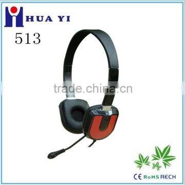 Wholesale stereo headphone for computer mobile phone headset with mic