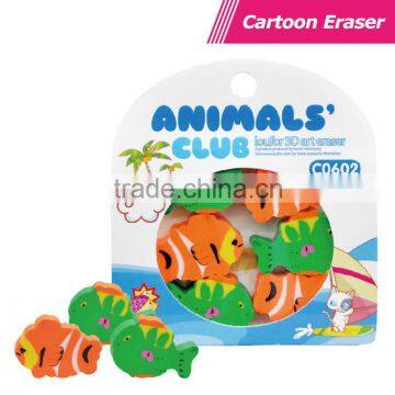 multi-colour extrude fish erasers