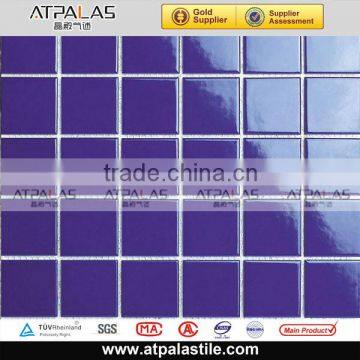 popular blue ceramic tile mosaic for bathroom and pool project