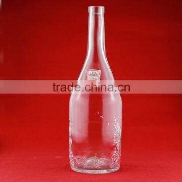 China glass bottle wholesale empty liquor bottle 1000ml botella vidrio azul 1000ml