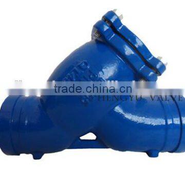 groove end DN50-DN1400 cast iron water strainer