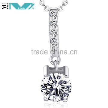 925 Silver AAA CZ Long Dangle Necklace Free Plastic Gift Bag