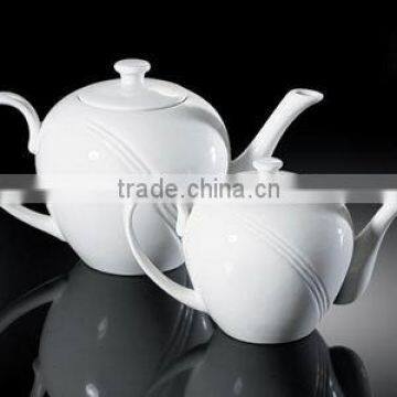 H6142 chaozhou white porcelain ceramic designer tea pot set